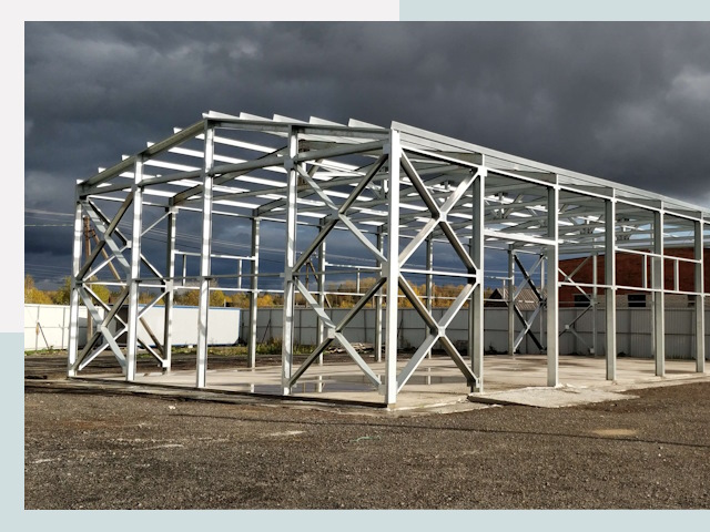 Двускатные ангары в Анапа от 623 руб. за квадрат