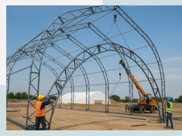 Монтаж ангаров в Анапе от 623 руб. - Надежно и быстро