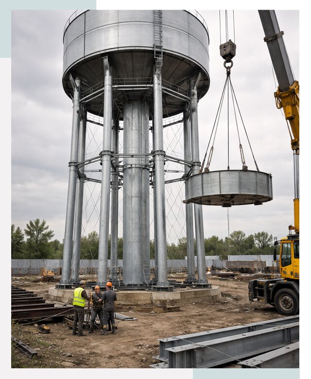Строительство водонапорной башни в Анапе от 2596000 р., СтальСтрой-Нпа